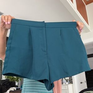 Teal high waisted shorts